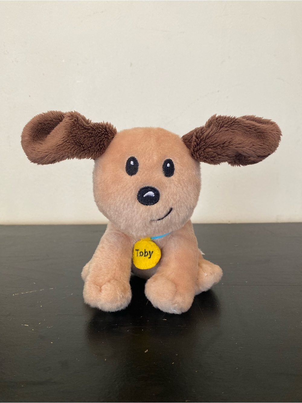 Unipak Little Passports Toby Plush Puppy Dog 6" Bean Bottom Stuffed Animal Brown